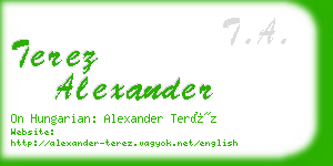 terez alexander business card